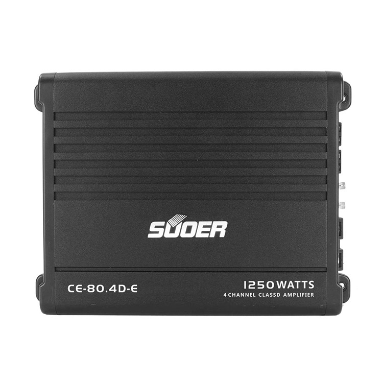 Suoer CE-80.4D-E 1250w 12V four channel Mini full range 4 channels car amplifier